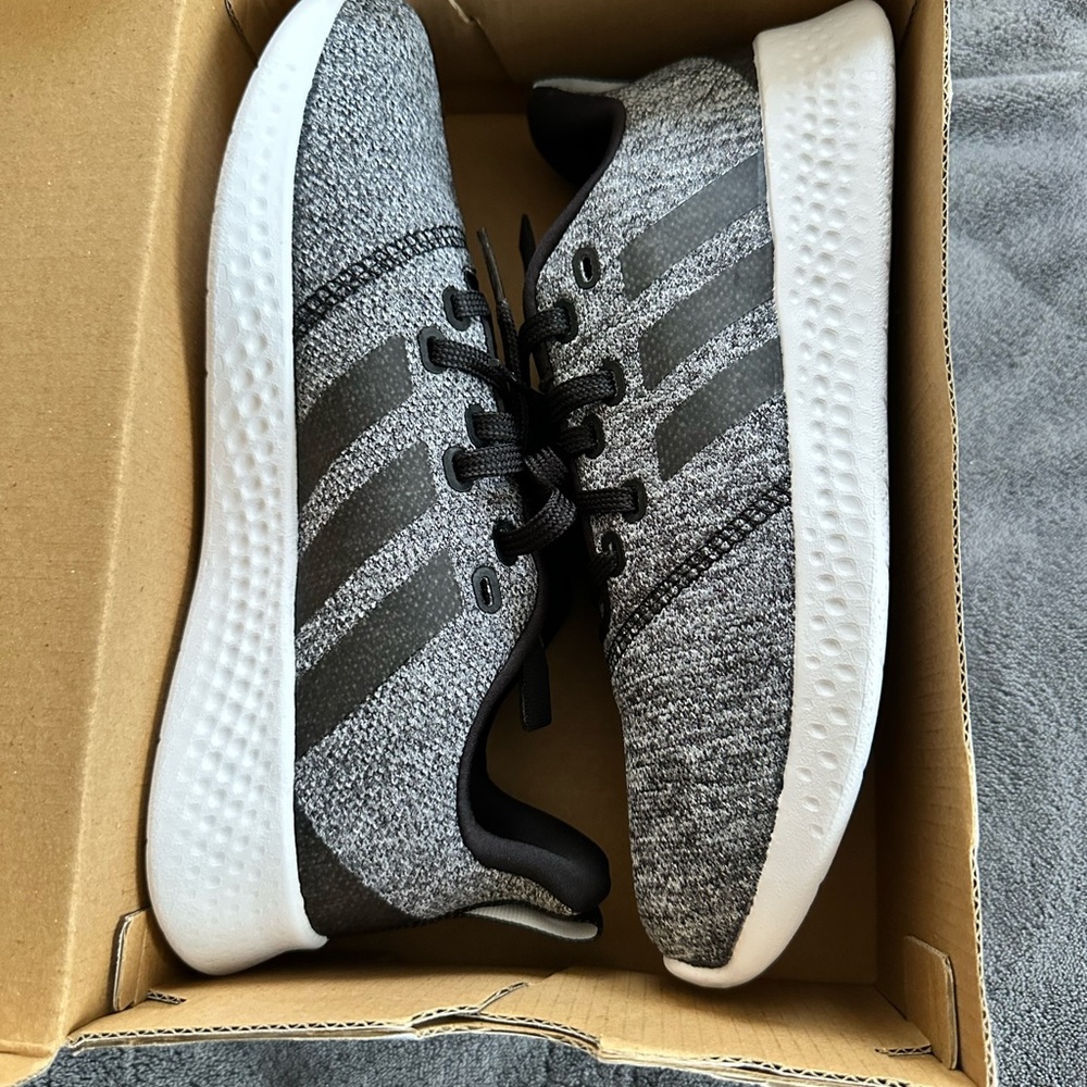 adidas Gray and Black Athletic Shoes